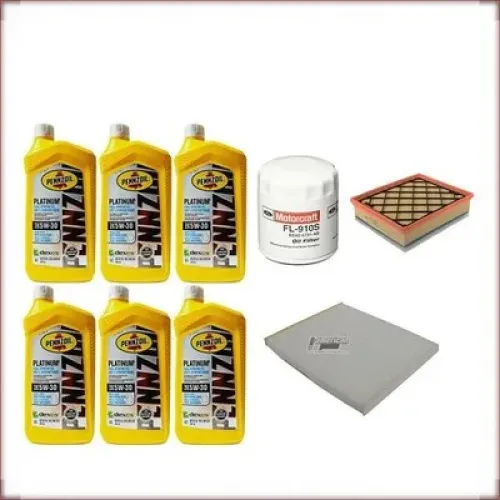 ZESTAW OLEJU PENNZOIL 5W-30 + FILTRY OLEJU, POWIETRZA I KABINOWY DO FORD EDGE 2.0 R4 2015-2020