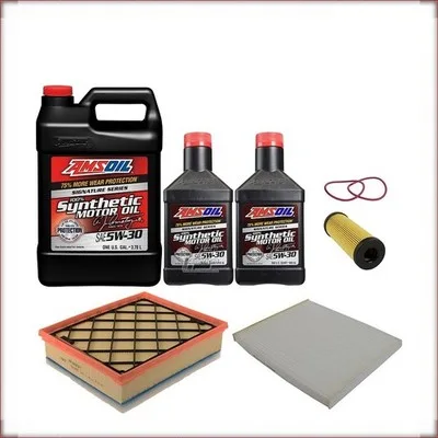 ÖLWECHSELSET AMSOIL 5W-30 ÖL/LUFT/INNENRAUMFILTER FÜR FORD EDGE 2.7 V6 2015-2020