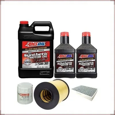 KIT OLIO AMSOIL 5W-30 + FILTRI OLIO, ARIA E ABITACOLO PER FORD ESCAPE 2.0 R4 201...