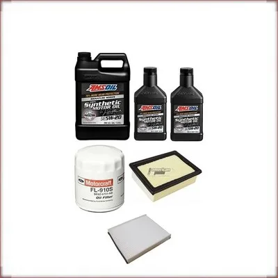 KIT OLIO AMSOIL 5W-20 + FILTRI OLIO, ARIA E ABITACOLO PER FORD ESCAPE 2.5 R4 201...