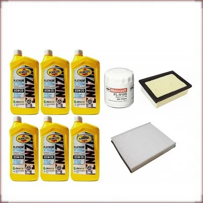 ZESTAW OLEJU PENNZOIL 5W-20 + FILTRY OLEJU, POWIETRZA I KABINOWY DO FORD ESCAPE ...