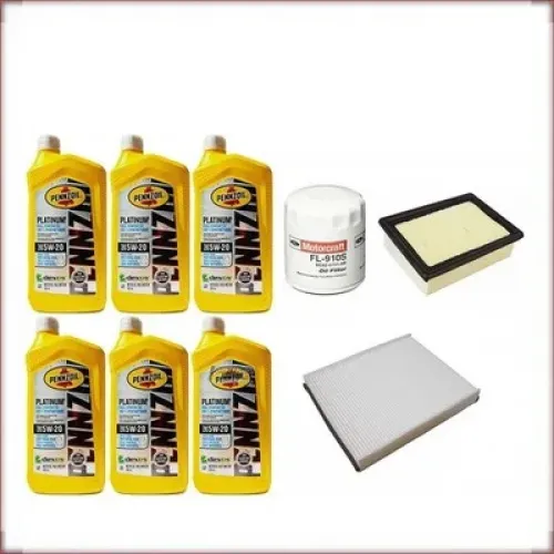 ZESTAW OLEJU PENNZOIL 5W-20 + FILTRY OLEJU, POWIETRZA I KABINOWY DO FORD ESCAPE 2.5 R4 2013-2019