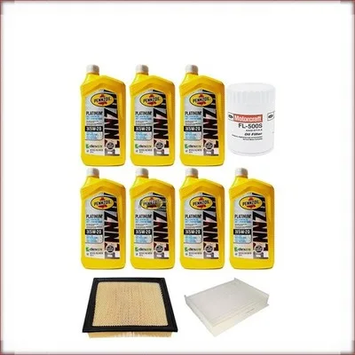 ZESTAW OLEJU PENNZOIL 5W-20 + FILTRY OLEJU, POWIETRZA I KABINOWY DO FORD F-150 3...