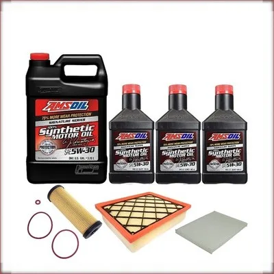 KIT OLIO AMSOIL 5W-30 + FILTRI OLIO, ARIA E ABITACOLO PER FORD FUSION V6 2.7 201...