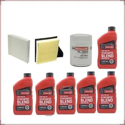 ZESTAW OLEJU MOTORCRAFT 5W-20 + FILTRY OLEJU, POWIETRZA I KABINOWY DO FORD MUSTA...
