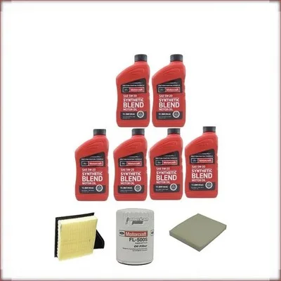 ZESTAW OLEJU MOTORCRAFT 5W-20 + FILTRY OLEJU, POWIETRZA I KABINOWY DO FORD MUSTA...