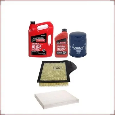 ZESTAW OLEJU MOTORCRAFT 5W-20 + FILTRY OLEJU, POWIETRZA I KABINOWY DO FORD MUSTA...