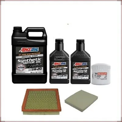 KIT OLIO AMSOIL 5W-20 + FILTRI OLIO, ARIA E ABITACOLO PER FORD MUSTANG 4.6 V8 20...