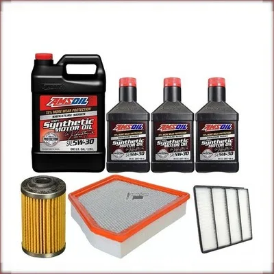 ZESTAW OLEJU AMSOIL 5W-30 + FILTRY OLEJU, POWIETRZA I KABINOWY DO CHEVROLET CAMA...