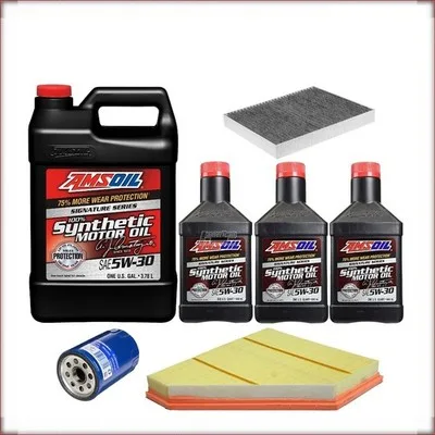 ÖLSET AMSOIL 5W-30 ÖL/LUFT/INNENRAUMFILTER FÜR CHEVROLET CAMARO 3.6 V6 2016-2022