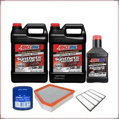 ZESTAW OLEJU AMSOIL 5W-30 + FILTRY OLEJU, POWIETRZA I KABINOWY DO CHEVROLET CAMA...