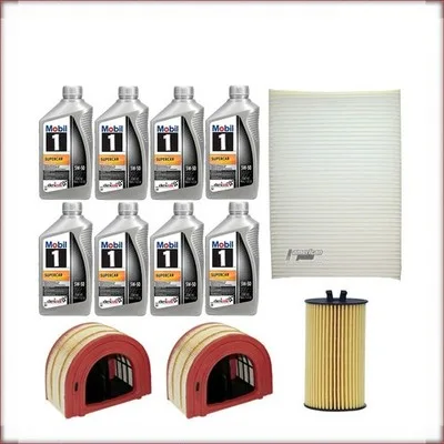KIT OLIO MOBIL 1 5W-50 + FILTRI OLIO, ARIA E ABITACOLO PER CHEVROLET CORVETTE 5....