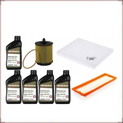 ZESTAW OLEJU ACDELCO 5W-30 + FILTRY OLEJU, POWIETRZA I KABINOWY DO CHEVROLET HHR...