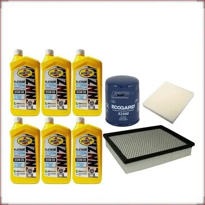 PENNZOIL 5W-30 + FILTRI OLIO, ARIA E ABITACOLO PER CHEVROLET SILVERADO 4.3 V6 20...