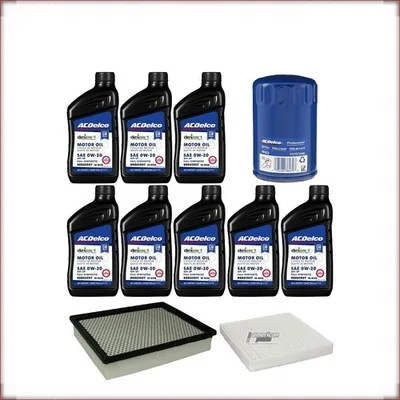 ACDELCO 0W-20 + FILTRI OLIO, ARIA E ABITACOLO PER CHEVROLET SILVERADO 5.3 V8 201...