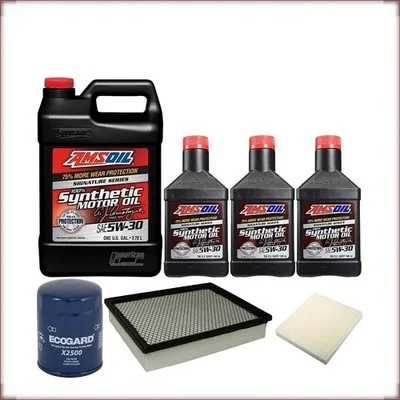 ZESTAW OLEJU AMSOIL 5W-30 + FILTRY OLEJU, POWIETRZA I KABINOWY DO GMC SIERRA 4.3...