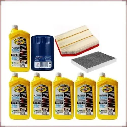 ZESTAW OLEJU PENNZOIL 5W-30 + FILTRY OLEJU, POWIETRZA I KABINOWY DO GMC SIERRA 4.3 V6 2019-2022