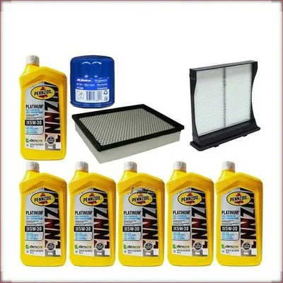 ZESTAW OLEJU PENNZOIL 5W-30 + FILTRY OLEJU, POWIETRZA I KABINOWY DO GMC SIERRA 5...