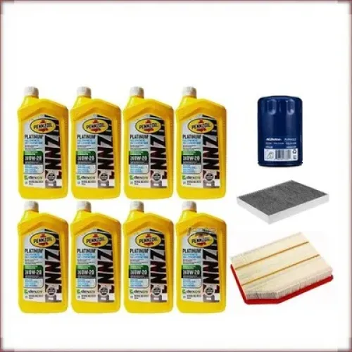 ZESTAW OLEJU PENNZOIL 0W-20 + FILTRY OLEJU, POWIETRZA I KABINOWY DO GMC SIERRA 6.2 V8 2019-2022