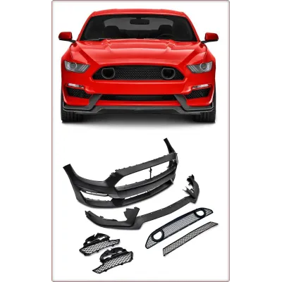 PARAURTI ANTERIORE COMPLETO + LED PER FORD MUSTANG 2015 - 2017 STILE MACH1