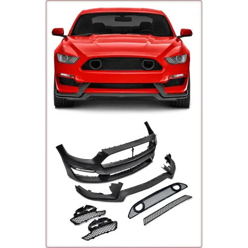PARAURTI ANTERIORE COMPLETO + LED PER FORD MUSTANG 2015 - 2017 STILE MACH1