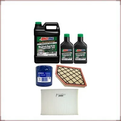 ZESTAW OLEJU AMSOIL 0W-20 + FILTRY OLEJU, POWIETRZA I KABINOWY DO CADILLAC CT5 2...