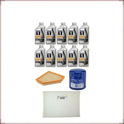 KIT OLIO MOBIL 1 0W-40 + FILTRI OLIO, ARIA E ABITACOLO PER CADILLAC CTS-V 6.2 V8...