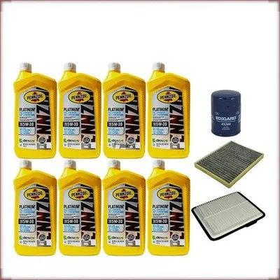 ZESTAW OLEJU PENNZOIL 5W-30 + FILTRY OLEJU, POWIETRZA I KABINOWY DO CADILLAC DTS...