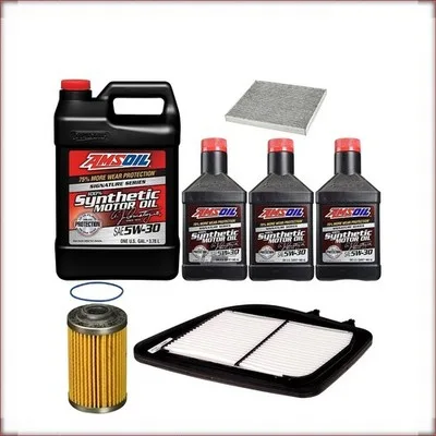 ZESTAW OLEJU AMSOIL 5W-30 + FILTRY OLEJU, POWIETRZA I KABINOWY DO CADILLAC STS 3...