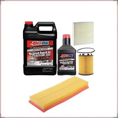 ÖLWECHSELSET AMSOIL 5W-30 ÖL/LUFT/INNENRAUMFILTER FÜR FIAT 500 1.4 R4 2012-2019