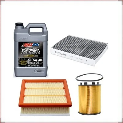 ÖLWECHSELSET AMSOIL 5W-40 ÖL/LUFT/INNENRAUMFILTER FÜR FIAT 500X 1.4 R4 2016-2018