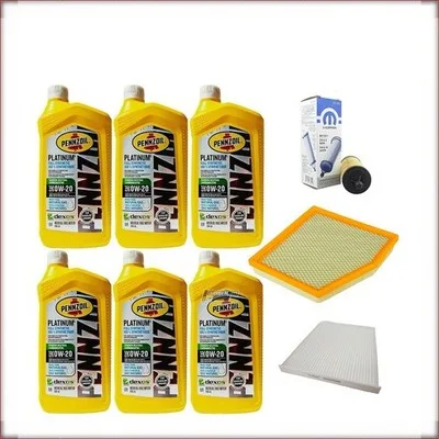 PENNZOIL 0W-20 + FILTRI OLIO, ARIA E ABITACOLO PER CHRYSLER PACIFICA 3.6 V6 2017...