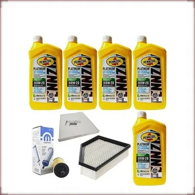 ZESTAW OLEJU PENNZOIL 0W-20 + ZESTAW FILTRÓW DO CHRYSLER PACIFICA HYBRYDA 3.6 V6...