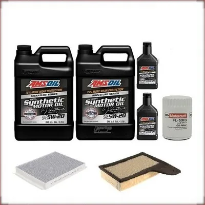 KIT OLIO AMSOIL 5W-20 + FILTRI OLIO, ARIA E ABITACOLO PER FORD MUSTANG 5.0 V8 20...