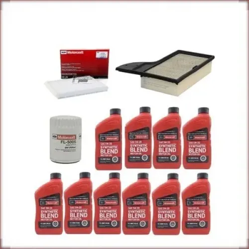 KIT OLIO MOTORCRAFT 5W-20 + FILTRI OLIO, ARIA E ABITACOLO PER FORD MUSTANG 5.0 V8 2018-2020