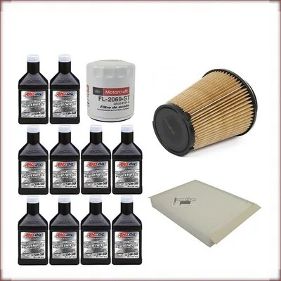 AMSOIL 5W-50 + FILTRY OLEJU, POWIETRZA I KABINOWY DO FORD MUSTANG GT350 5.2 V8 2...