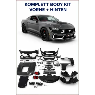 BODY KIT COMPLETO CON ILLUMINAZIONE COMPLETA PER FORD MUSTANG 2018 - 2023 DARK H...