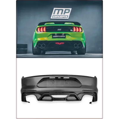PARAURTI POSTERIORE COMPLETO + DIFFUSORE PER FORD MUSTANG 2015 - 2023 STILE GT500