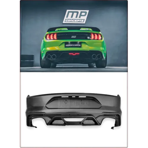 PARAURTI POSTERIORE COMPLETO + DIFFUSORE PER FORD MUSTANG 2015 - 2023 STILE GT500