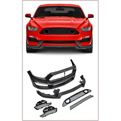 PARAURTI ANTERIORE COMPLETO + LED PER FORD MUSTANG 2015 - 2017 STILE MACH1