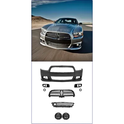 PARAURTI ANTERIORE COMPLETO PER DODGE CHARGER 2011 - 2014 SRT STILE CON RADAR