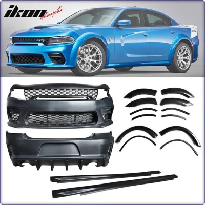 BODY KIT PARAURTI ANTERIORE E POSTERIORE PER DODGE CHARGER 2015 - 2024 STILE HELLCAT