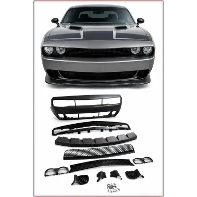 PARAURTI ANTERIORE COMPLETO PER DODGE CHALLENGER 2015 - 2024 STILE SRT HELLCAT