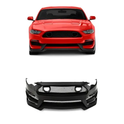 PARAURTI ANTERIORE COMPLETO CON INDICATORI DI DIREZIONE PER FORD MUSTANG 2018 - 2023 STILE MACH1