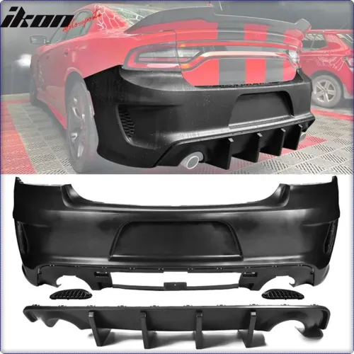 KOMPLETT STOßSTANGE HINTEN + DIFFUSOR FÜR DODGE CHARGER 2015 - 2024 SRT STIL