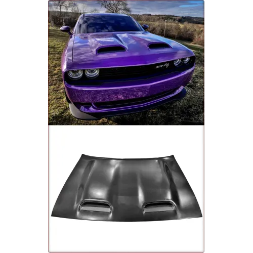 COFANO IN ALLUMINIO PER DODGE CHALLENGER 2008 - 2024 HELLCAT 2019 REDEYE STILE