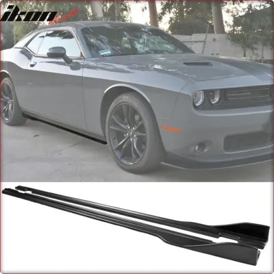 MINIGONNE LATERALI PER DODGE CHALLENGER 2015 - 2023 NERO OPACO / TÜV