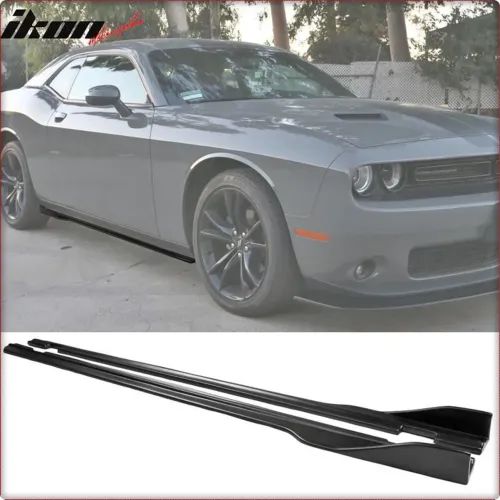 MINIGONNE LATERALI PER DODGE CHALLENGER 2015 - 2023 NERO OPACO / TÜV