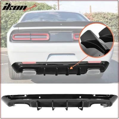 DIFFUSORE POSTERIORE PER DODGE CHALLENGER 2015 - 2024 V2 STILE LUCIDO