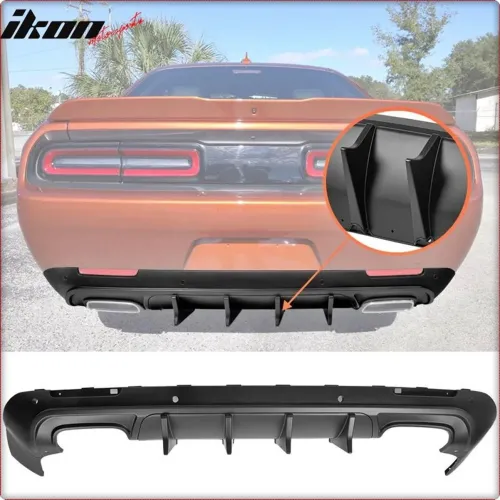 DIFFUSORE POSTERIORE PER DODGE CHALLENGER 2015 - 2024 V4 STILE OPACO